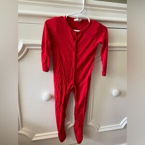 12-18 month red Kyte Baby bamboo footie pajama